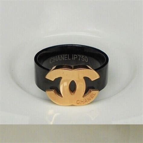 black chanel ring|Chanel ring price.